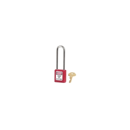 Master Lock RED ZENEX THERMOPLASTIC SAFETY, PADLOCK 1-1/2IN (38MM) WIDE,  410LTRED